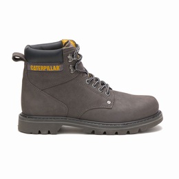 Caterpillar Second Shift Steel Toe Work Férfi 6 Inch Bakancs Szürke, HU-Q082